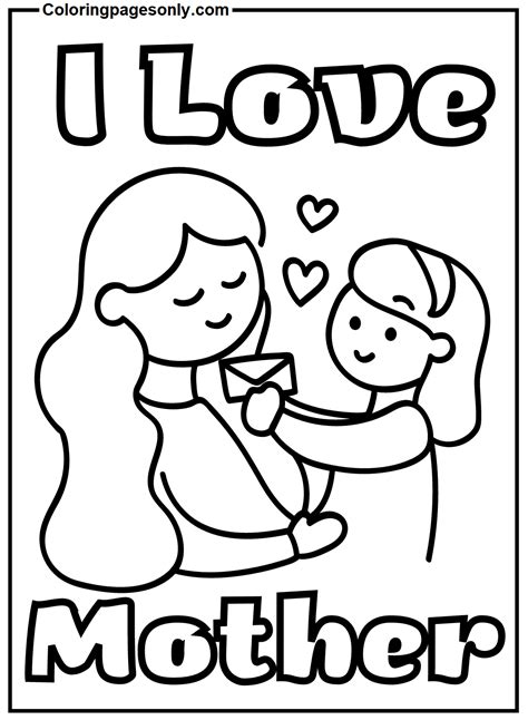 47 I Love Mom Coloring Pages - ColoringPagesOnly.com