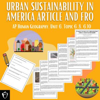Urban Sustainability in American Article and FRQ (AP Human Geography ...