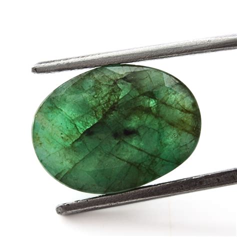 4.9Ct Natural Green Emerald (Panna) Oval Cut Gemstone – Karizma Jewels