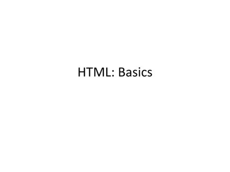 Basics of HTML 的图像结果