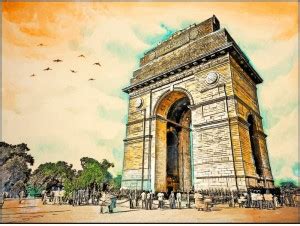 Harmony Arts India Gate 10x12 inch|Inkjet print on Canvas|Incredible ...