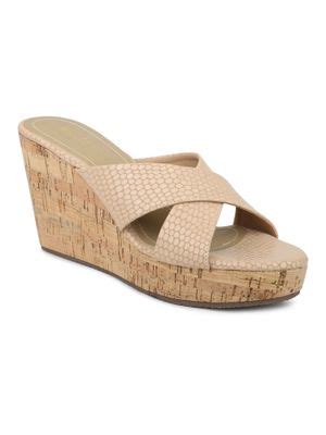 Buy Inc.5 Women Beige Party Wedges Online