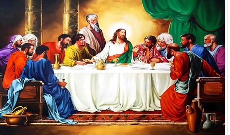 Backdropon Jesus Christ Backdrop Passover Eve Last Supper of Jesus with ...