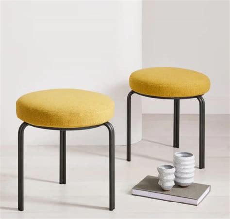 NUTECH IMPEX Modern Stacking Stool (Flannel, Horseradish) : Amazon.in ...