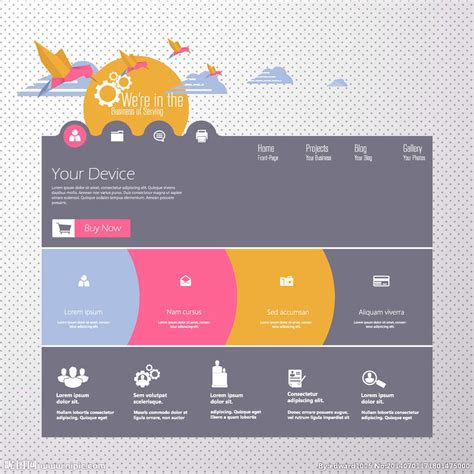 网站模板 网页设计设计图__英文模板_ web界面设计_设计图库_昵图网nipic.com
