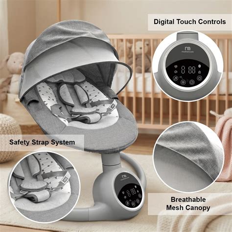 Mothercare Float 4-in-1 Electric Baby Swing With Smart Digital Control ...
