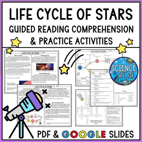 Life Cycle of Stars Graphic Organizer, Reference Sheets, and Assessment ...