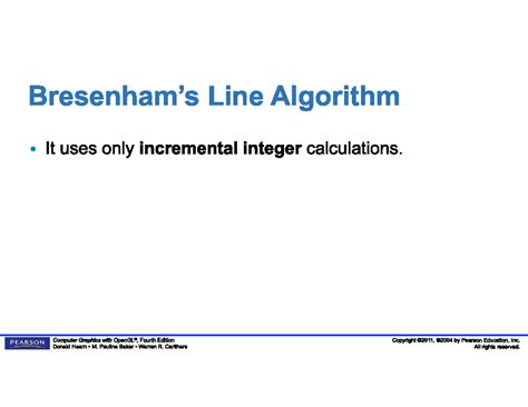 Image result for Book Computer Graphics Bresenham Algorithm