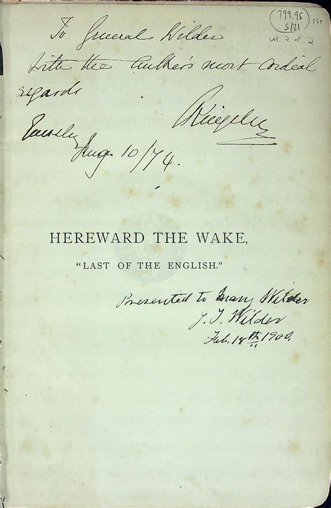 Hereward the Wake, "Last of the English," in two volumes. Volume II by ...