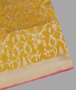Buy Yellow Banaras Kathan Silk Saree T662915
