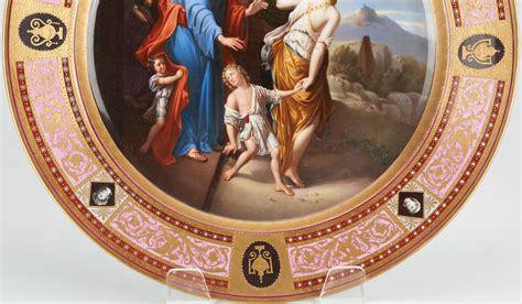 Lot 287: Royal Vienna Porcelain Charger, The Expulsion of Hagar | Case ...