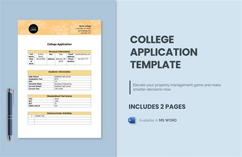 Image result for College Application Example