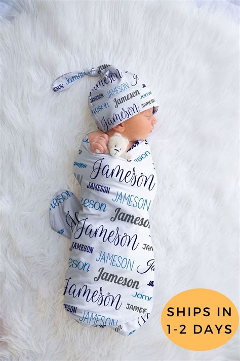 Baby Name Swaddle Boy Baby Blankets Name Swaddle - Etsy