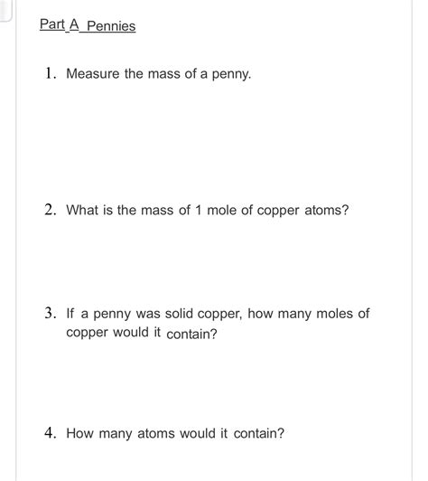 Solved Part A PenniesMeasure the mass of a penny.What is the | Chegg.com