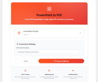 Convert PowerPoint to PDF Online 100% Free | PPTX & PPT to PDF Tool ...