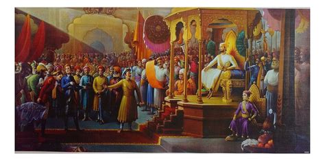 Kashale's Decor Shivaji Maharaj Coronation Ceremony-5002 Poster (Canvas ...