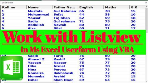 Image result for VBA ListView Control Example