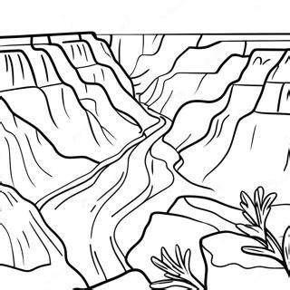 Grand Canyon View Arizona Coloring Page | Coloring-Pages.com