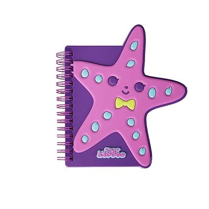 Smily Kiddos Spiral Starfish Notebook Purple Spiral Notepad Ruled Wire ...