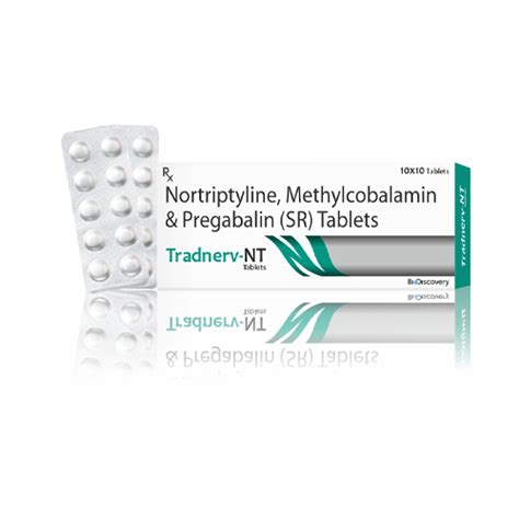 Tradnerv NT - Nortriptyline, Methylcobalamin & Pregabalin (SR) Tablets ...
