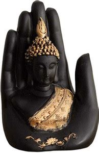 Sjeme Handcrafted Buddha Palm Idol Statue Showpiece Home Table Sitting ...