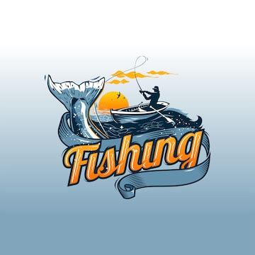 Kano fishing logo vector premium | Premium Vector