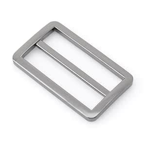 CRAFTMEMORE Flat Metal Slide Buckle Triglide Strap Keeper Leathercraft ...