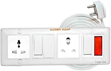 Elegant Casa 6+16 Amp Electric Extension Board with Cord 2 Universal ...