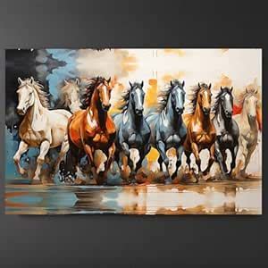 Invite Karo Canvas Wall Painting for Living Room (24 x 36 inch, 7 ...