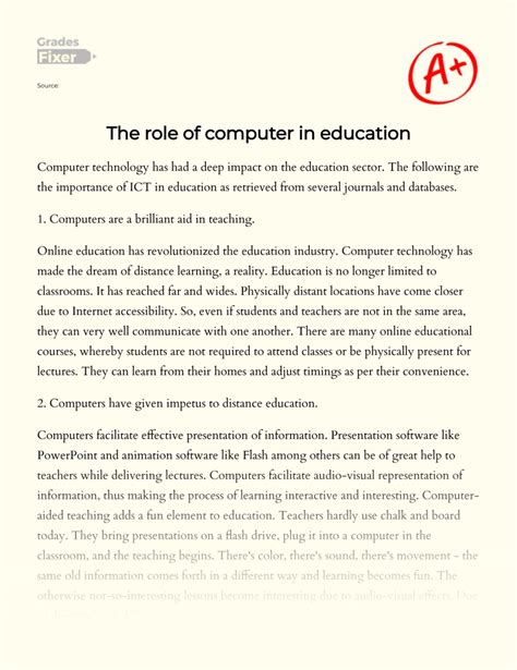 Computer Lab Essay 的图像结果