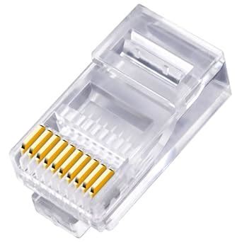 RJ48 10P10C Ends, FENTICO 10P10C RJ48 RJ-48 Cable Crimp Connectors Plug ...