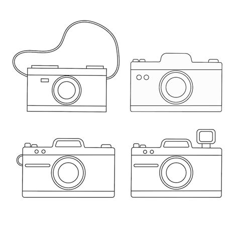 Camera outline Vectors - Download Free High-Quality Vectors from ...