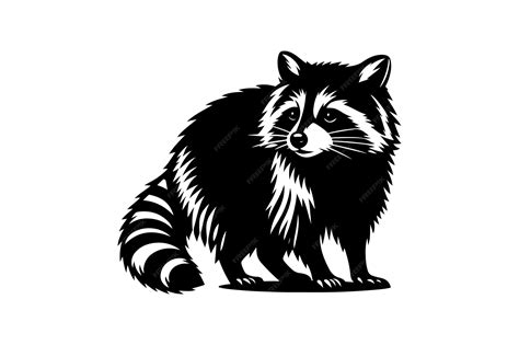 Raccoon silhouette vector illustration | Premium AI-generated vector