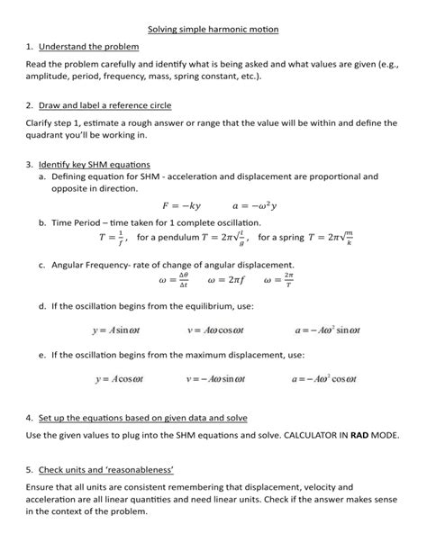 Simple Harmonic Motion Problems 的图像结果
