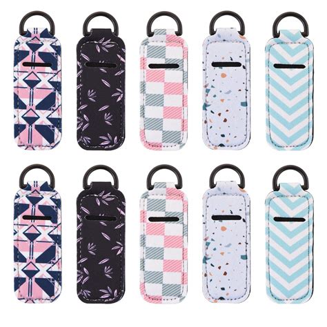 Buy Bluecell 10 Pieces Clip-on Chapstick Sleeve Chapstick Lipstick ...