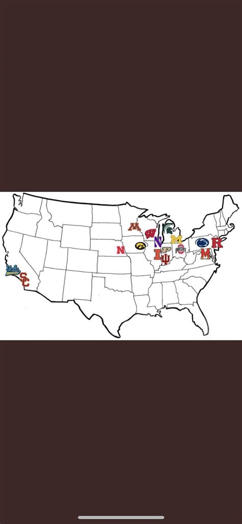 Big 10 Conference Map