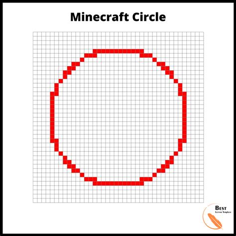 Printable Minecraft Circle Template -- (Chart, Diagram)