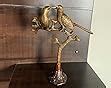Buy Two Moustaches Brass Love Birds on Tree Showpiece for Home Decor, 9 ...