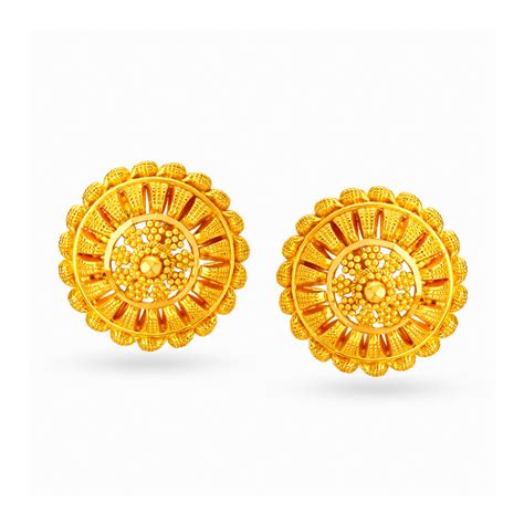 Traditional Yellow Gold Stud Earrings