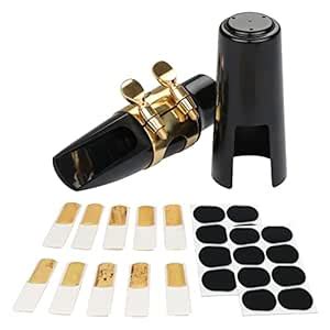 21 Pcs Alto Saxophone Mouthpiece Kit - Includes Metal Ligature 2.5 ...