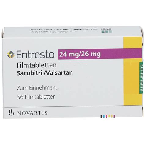 ENTRESTO 24 mg/26 mg Filmtabletten 56 St mit dem E-Rezept kaufen - Shop Apotheke