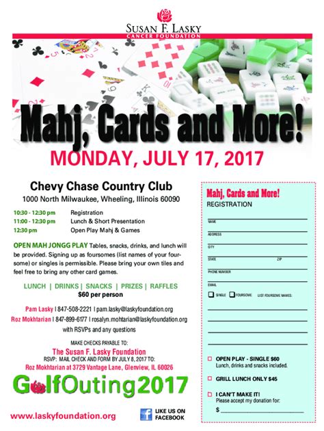 Fillable Online 2017 SFL MAHJ FORM Fax Email Print - pdfFiller