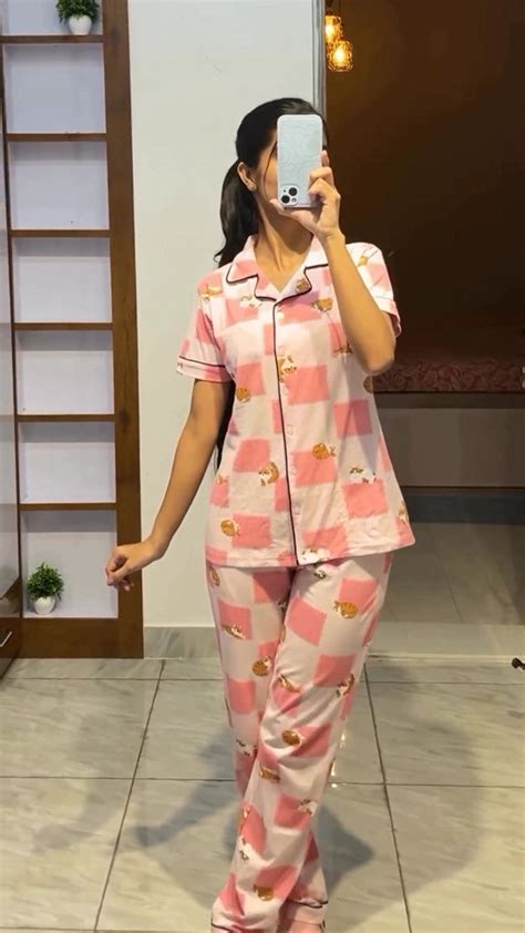 Cat Printed Pyjama Set – Playful and Cozy Nightwear for Women | NapStory
