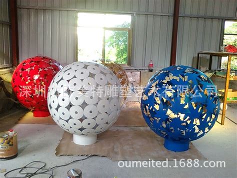 复古做旧镂空灯光圆球艺术品不锈钢小品雕塑装饰品-阿里巴巴