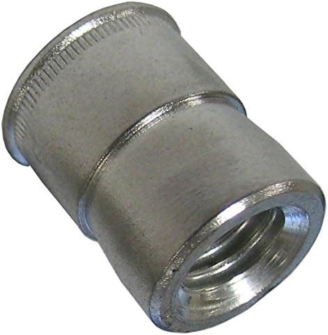 TSK1032-10-32 Steel Flush NUT with KNURLS Under Head, Clear CAD Finish ...