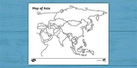 Map of Asia to Label | Map of Asia Without Names