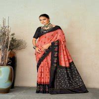 BARKHA PLUS BY SR IKKAT PRINT MUL MUL COTTON ELEGANT STYLE SAREE WITH ...