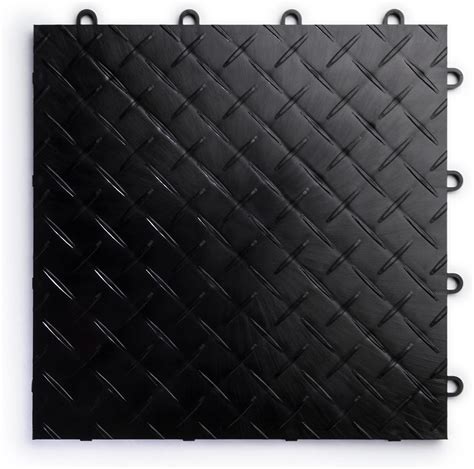 Big Floors RaceDeck Diamond Plate Design, Durable Interlocking Modular ...