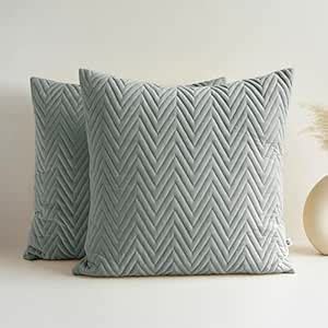Buy HOMEMONDE Cushion Covers 24 Inch x 24 Inch Pack of 2 - Quilted ...