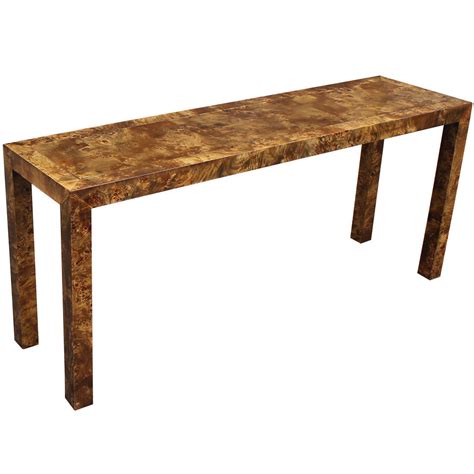 Parson Style Olive Burl Wood Console Table at 1stDibs | burlwood ...